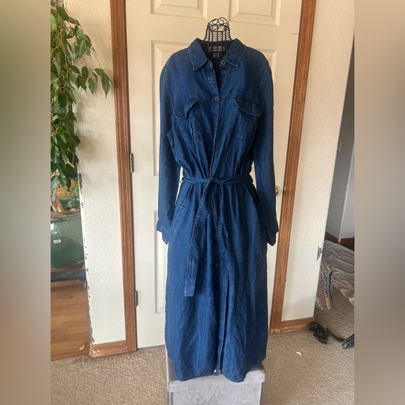 Coldwater Creek Dresses & Skirts - Coldwater Creek Blue Denim maxi denim dress or western duster